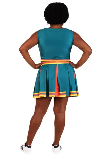 Vista 2 de Disfraz de Animadora Verde para Mujer Talla Plus Multicolor