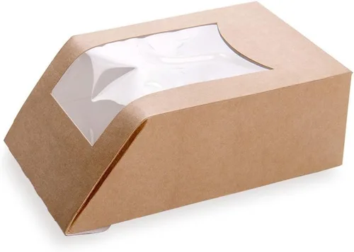 Vista 4 de Restaurantware -Cafe Vision - Contenedores para sándwich de 5.9 x 3.7 pulgadas, 200 cajas de papel sándwich de corte angular, con ventana