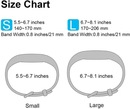 Vista 2 de Pulseras clásicas de repuesto de silicona suave, paquete de 5 F, pequeñas, compatibles con bandas Fitbit Alta HR/Fitbit Alta para mujeres y hombres