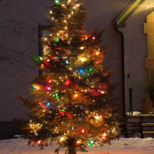 Vista 7 de JUSTPRO - Tira de luces multicolor de alambre blanco de 21.6 pies, 100 luces incandescentes de Navidad, con certificación UL, mini luces de Navidad