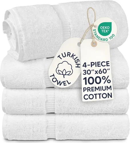 Vista 52 de Chakir Turkish Linens - Toallas turcas de 100% algodón, suaves y absorbentes (juego de 3 toallas personalizables, color aguamarina)