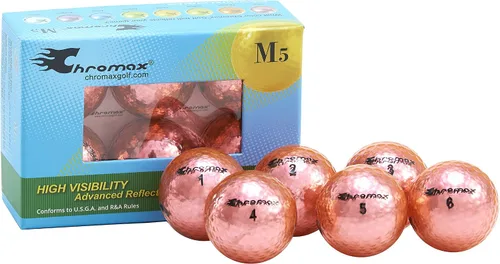 Vista 6 de Chromax Pelotas de golf metálicas de colores M5 (paquete de 6)