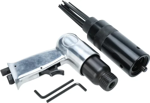 Vista 2 de Escalador de aguja neumática para quitar la soldadura de óxido 19 hardened steel needles lightweight aluminum housing Heat-Resistant Design Used