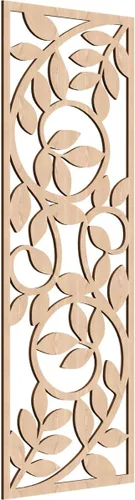 Vista 98 de 9 3/8"W x 24 3/8"H x 1/4"T Utica Decorativo Fretwork Madera Paneles de Pared, Abedul