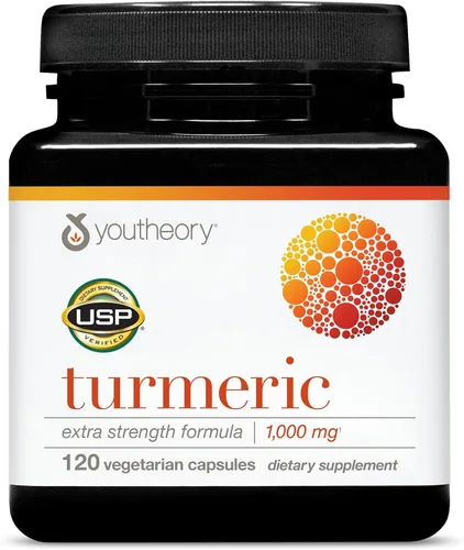 Vista 9 de Youtheory Cúrcuma Extra Strength - 1,000 mg - Apoya la salud cerebral, muscular y articular* - Contiene biopotenciadores, curcuminoides y extractos