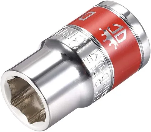 Vista 8 de uxcell Unidad de 1/2 pulgada por enchufe poco profundo de 0.315 in con banda roja, Cr-V, 6 puntos, métrico