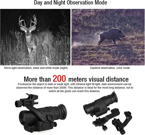 Vista 2 de PVS-14 Gafas de visión nocturna digital IR visión nocturna monocular impermeable, monocular alcance de visión nocturna monocular monocular monocular