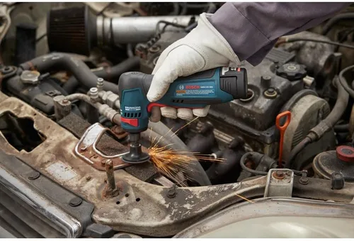 Vista 8 de Bosch GWG12V-20SB23 12V Max Kit de Amoladora de Troquel de Ángulo Recto Sin Escobillas de 1/4 Pulgada con (2) Baterías de 3 Ah