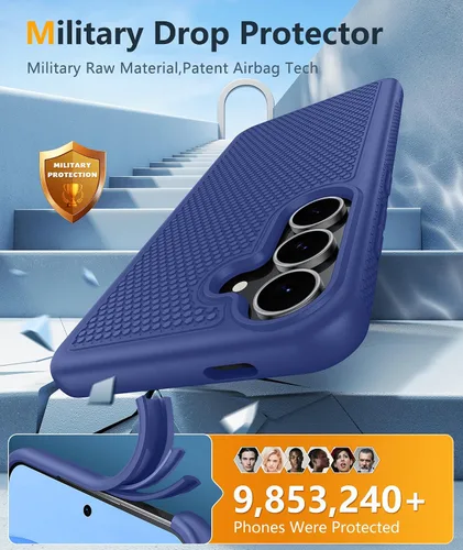 Vista 1065 de FNTCASE Funda para iPhone 17 Pro: Fundas delgadas translúcidas de color azul claro compatibles con MagSafe, protección completa de la cámara
