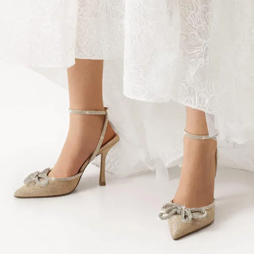 Vista 6 de DREAM PAIRS Zapatos de tacón alto para mujer Destiny cerrados con tiras de tacón sexy con diamantes de imitación y correa de tobillo para boda
