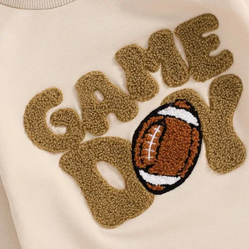 Vista 118 de MERSARIPHY Sudadera de fútbol para bebé, traje de manga larga con letras divertidas, ropa de otoño e invierno
