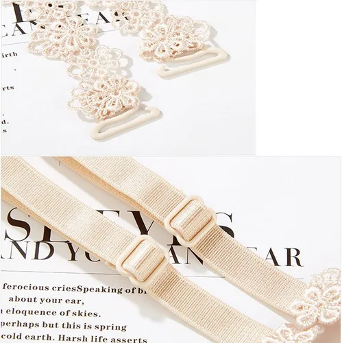 Vista 5 de Women Bra Straps Flower Lace Adjustable Underwear Strap Replacement Shoulder