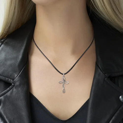 Vista 5 de TANGPOET - Collar de serpiente de plata de ley con colgante de Ankhmal de ojo joyería de protección regalo de Navidad para mujeres y hombres y ella