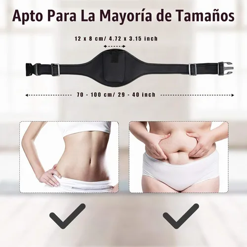 Vista 4 de Weewooday Paquete de 1 cinturón de micrófono para instructor de fitness, soporte para cinturón de micrófono, bolsa de cintura para teatro, altavoz