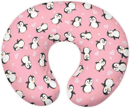 Vista 34 de Funda de almohada de alimentación de ajolote azul, funda de almohada de lactancia materna con margaritas para niñas recién nacidas, funda