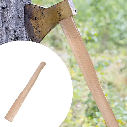Vista 8 de Angoily 1 Unidades de mango de repuesto mango de madera hacha de carpintería con cuñas martillo agarre hacha accesorio 19.7 in camping