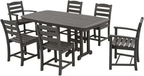Vista 6 de POLYWOOD® La Casa Café - Juego de comedor, Aruba/Blanco
