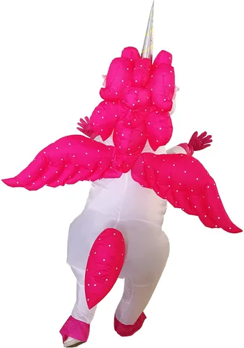 Vista 5 de Halloween Winged Unicorn Costume, Inflatable, Child Size 7-12, Face Out Breathable