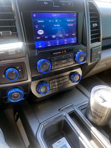 Vista 6 de Cubierta de perilla para interruptor de control de clima F150 AC/remolque/4WD/VOL/botón de afinación interior consola central accesorios compatibles