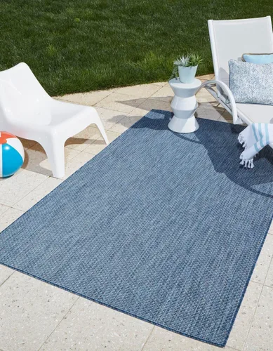 Vista 73 de Unique Loom Collection - Alfombra casual de transición sólida jaspeada para interiores y exteriores