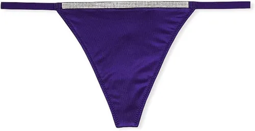 Vista 3 de Victoria's Secret Rhinestone Shine V-String Panty Color Noche OcéanoAzul Nuevo