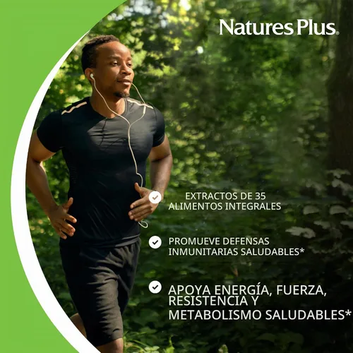 Vista 4 de Nature 's Plus – Fuente de la vida Jardín Orgánico de los hombres Multi, 90 Vegan tabletas