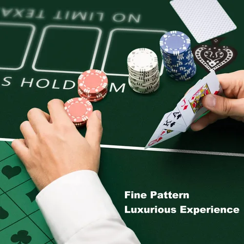 Vista 2 de YUZPKRSI Alfombrilla de póquer de 70 x 35 pulgadas verde + alfombrilla de ruleta