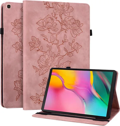 Vista 18 de Funda para Samsung Galaxy Tab S5e 10.5 2019 Modelo SM-T720/T725/T727, funda delgada de piel sintética con soporte multiángulo y soporte