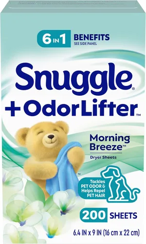 Vista 2 de Snuggle SuperFresh - Hojas para secadora, 200 unidades, brisa matutina