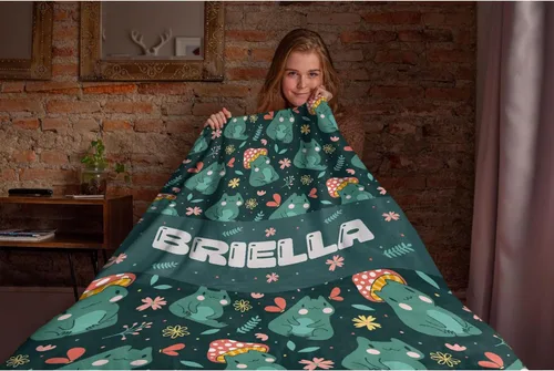 Vista 5 de La manta de bebé personalizada con nombre es súper suave y cálida, la manta ligera es ideal para todas las estaciones, para bebés, niñas y niños