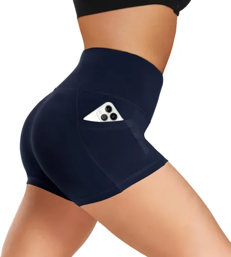 Vista 27 de Biker Shorts for Women with Pockets - 8"/5"/3" Booty Black Spandex Shorts Verde militar