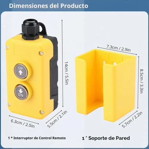 Vista 5 de Homaisson Control remoto de remolque de volcado, interruptor de control hacia arriba y hacia abajo del remolque de 12 V, botón de control remoto