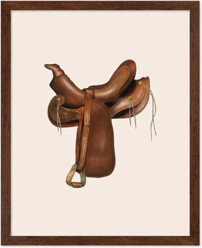 Vista 11 de Poster Master Póster vintage de cuero para silla de montar, estampado retro de vaquero, arte de silla de montar, diseño occidental, impresión