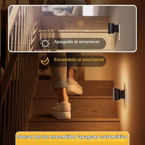 Vista 6 de L LOHAS LED - Luz nocturna LED, luces nocturnas regulables enchufables en la pared, paquete de 2, luz nocturna de 3CCT para niños, giratoria 180°