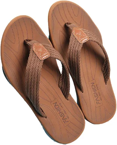 Vista 2 de Husmeu Sandalias de verano para hombre, sandalias de playa para hombre, antideslizantes, cómodas, con soporte de arco, sandalias de tanga, zapatos