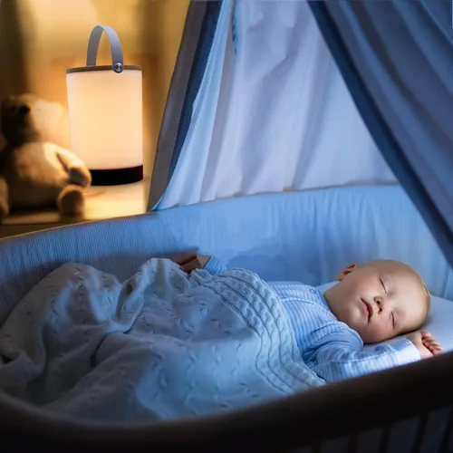 Vista 8 de Facon Linterna LED portátil con interruptor regulable táctil, lámpara inalámbrica recargable con batería para campamento al aire libre, lámpara