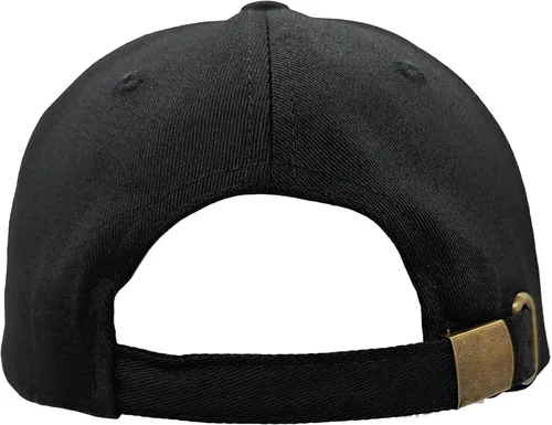 Vista 3 de Gorra de béisbol clásica de algodón para hombres y mujeres, ajustable, unisex, Negro
