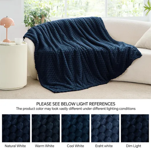 Vista 79 de BEDELITE Manta de forro polar para sofá y cama, manta decorativa de jacquard 3D de almendra, súper suave y acogedora, manta mullida cálida adecuada