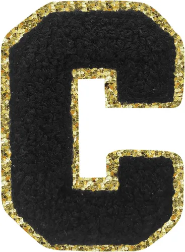 Vista 160 de 3Pcs Letter Patches Varsity Glitters Chenille,SPRT Iron on Blue Letter Patch,Alphabet Cloth Patch for Team Costume Decoration 3.1in Height S