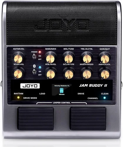 Vista 11 de JOYO Amplificador de Guitarra Eléctrica Portátil de 10W, Amplificador Combo de Pedal Multiefectos con Interruptor de Pie, 14 Modelos