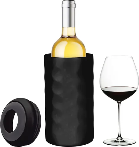 Vista 9 de Enfriador de vino premium - Enfriador de botella de acero inoxidable de 750ml, de doble pared y aislado al vacío - Mantiene el vino frío por más