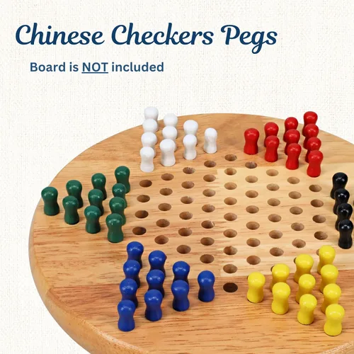 Vista 5 de WE Games Clavijas de madera de repuesto para damas chinas