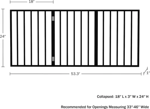 Vista 6 de Puerta para mascotas - Valla plegable de 3 paneles para perros de interior para escaleras, pasillos o puertas - Vallas para perros de madera