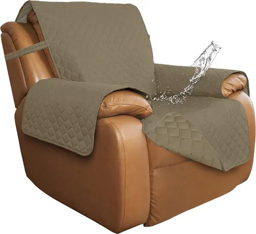 Vista 25 de ISSUNTEX Fundas de sofá de dos plazas con doble protección 100% impermeables para sala de estar, fundas para sofá de 2 cojines, protector de muebles