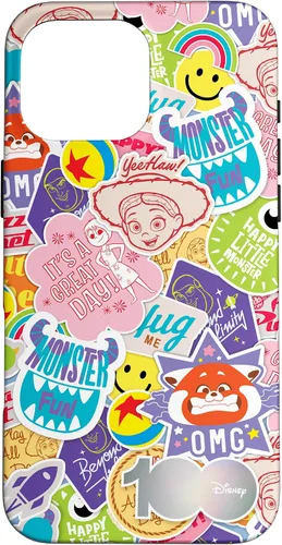 Vista 19 de Funda para iPhone 16 Disney 100 Pixar Happy Faces and Happy Stickers D100