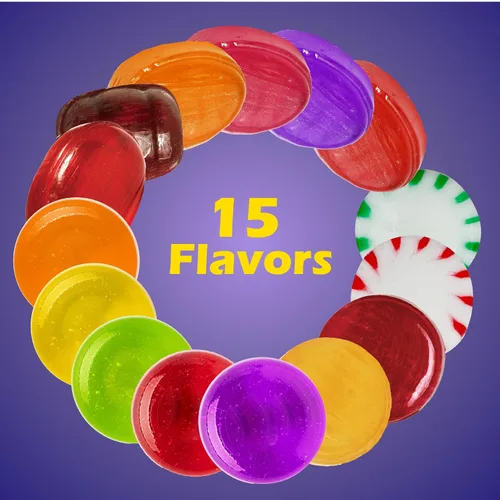 Vista 3 de Paquete a granel de 2 libras de surtido de dulces macizos tradicionales - 130 unidades - Mezcla nostálgica de caramelos navideños - Caramelos