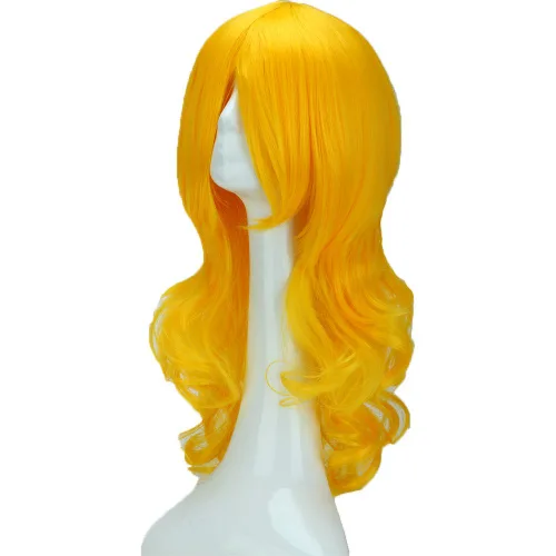 Vista 3 de S-noilite Pelucas largas de anime para cosplay, peluca de disfraz unisex, peluca larga y rizada para fiesta completa, con capas de flequillo