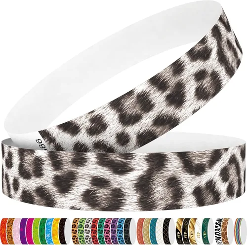 Vista 18 de Tyvek - Pulseras para eventos, diseño creativo de color, pulseras de papel de 3/4 pulgadas, paquete de 250 unidades para fiestas, agrupaciones, Negro