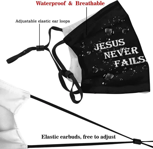 Vista 4 de 4 cubrebocas de Pascua con texto en inglés Happy Easter lavable, reutilizable, resistente al viento, decorativo, pasamontañas unisex con 10 filtros