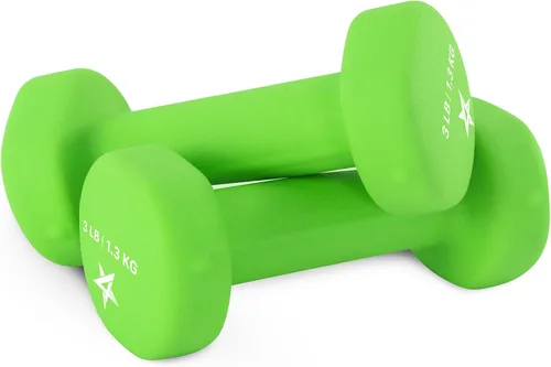 Vista 10 de Yes4All Neoprene Dumbbells, Pairs and Sets with Rack for Home Workouts A. Púrpura
